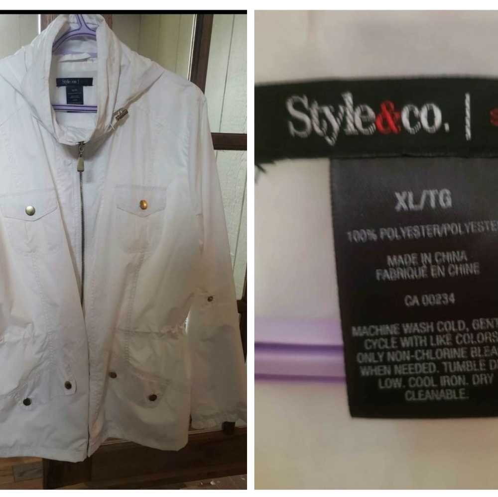 White raincoat
